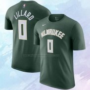 Camiseta Manga Corta Milwaukee Bucks Damian Lillard Icon Verde