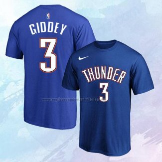 Camiseta Manga Corta Oklahoma City Thunder Josh Giddey NO 3 Azul