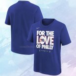 Camiseta Manga Corta Philadelphia 76ers 2024 NBA Playoffs Mantra Azul